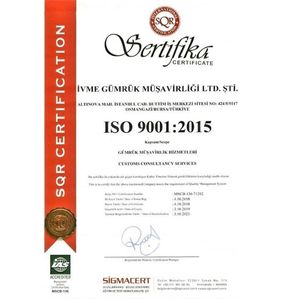 ISO 9001 Sertifikası